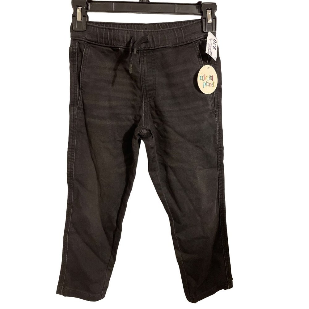Boys Colorful Planet Knit Denim Black Size Small (6/7)
